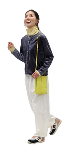 重ね着便利なシアートップスＡＭ / 新顔ワイドバルーンパンツＥＭ / ベロアカーディガンＢＭ / 職人が作った牛革ショルダーＢＭ