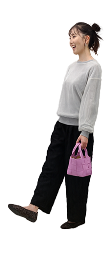 さらり綿麻ワイドデニムＮＭ / チュールドッキングセーターＥＭ / 選べるやわらかパンプスＥＭ